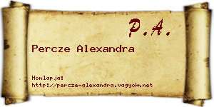 Percze Alexandra névjegykártya