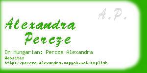 alexandra percze business card